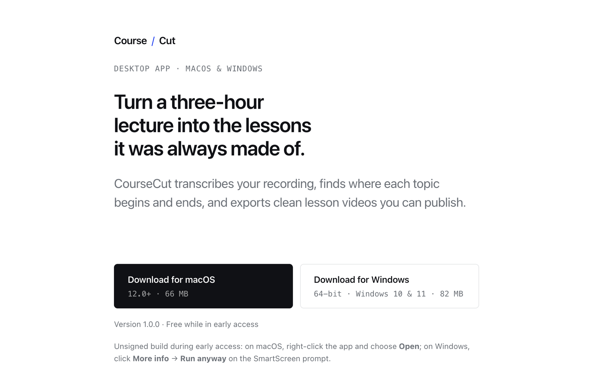 CourseCut